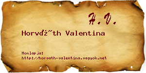 Horváth Valentina névjegykártya