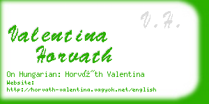 valentina horvath business card